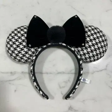 디즈니 머리띠 하운드투스 체크 패턴