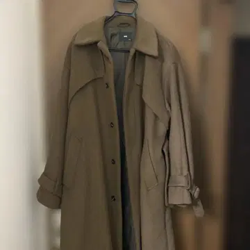 [ 사이즈 S 새상품급 ] 브라운 스텐카라 코트