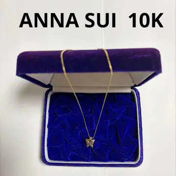 ANNA SUI 10K 루비 나비 목걸이