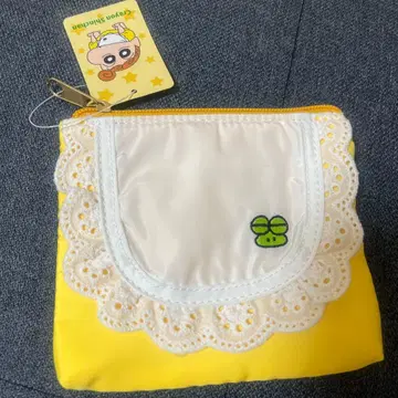 새상품 택 포함 짱구는 못말려(크레용 신짱) 해바라기 턱받이 비브 파우치