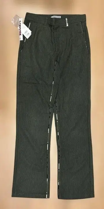SABOTAGE 사보타주 다크 그린 스트라이프 팬츠 30 미사용