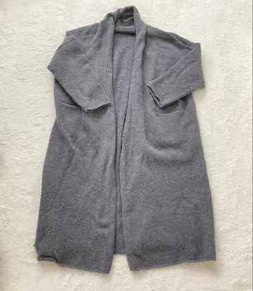 새상품급 알파카 혼방 그레이 가디건