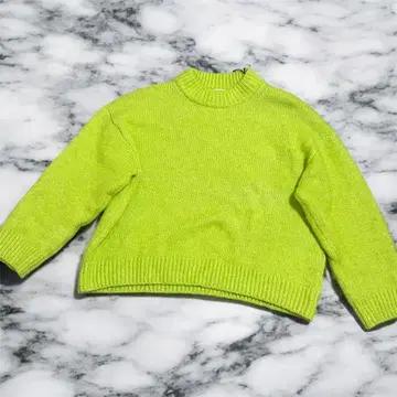 H&M 형광 그린 스웨터 m 사이즈