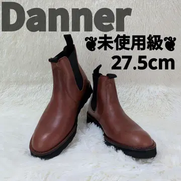 미사용급 Danner 사이드 고어 부츠 첼시 부츠 가죽 브라운