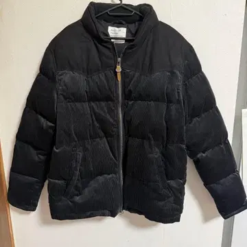 BAYFLOW 코듀로이 블랙 다운 자켓