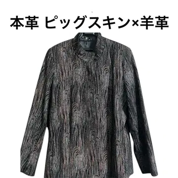 천연 가죽 피그스킨 양가죽 노카라 한국 모드 블랙 자켓 F