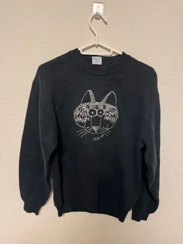 90s 클레이지 셔츠 밤캣 큐빅 맨투맨