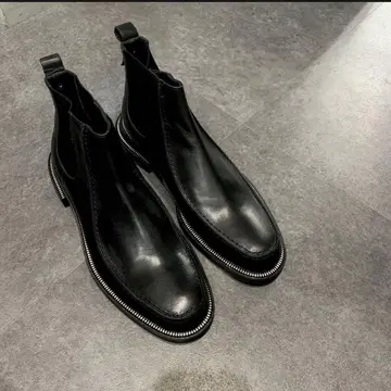 오늘만 가격 인하! 인기 ph7+ 블랙 가죽 사이드 고어 부츠 특가