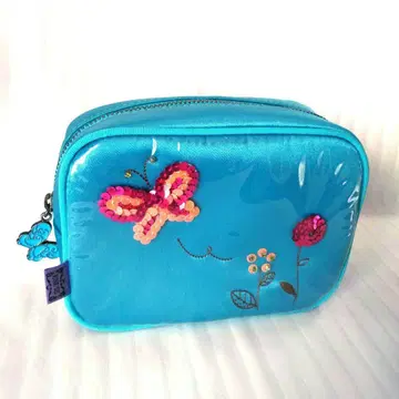 레어 새상품급 ANNASUI 스팽글 파우치 나비 꽃 자수 y2k 안나수이