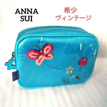 레어 새상품급 ANNASUI 스팽글 파우치 나비 꽃 자수 y2k 안나수이