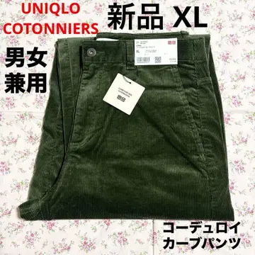 새상품 UNIQLO 유니클로 코토니에 코듀로이 커브 팬츠 그린 XL