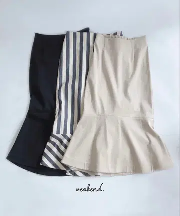 새상품 weakend. 위크엔드 분또 머메이드 스커트 2 블랙