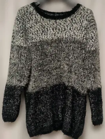 퍼스트 긴팔 스웨터 그레이 x 블랙 사이즈 M