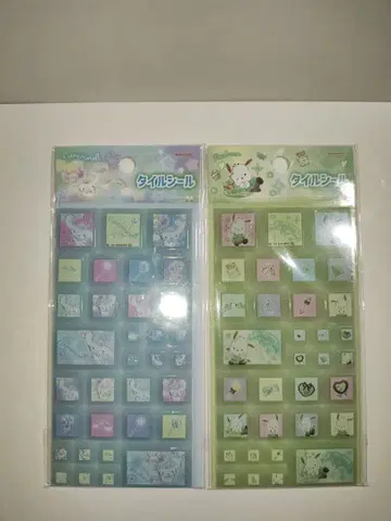 산리오 타일 씰 2점 정품