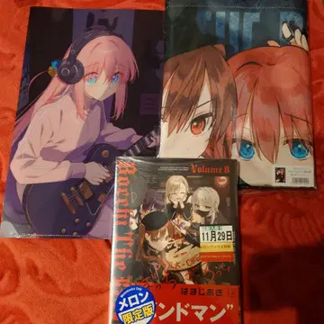 봇치 더 록! 8 멜론북스 한정판 태피스트리, 클리어 파일 포함