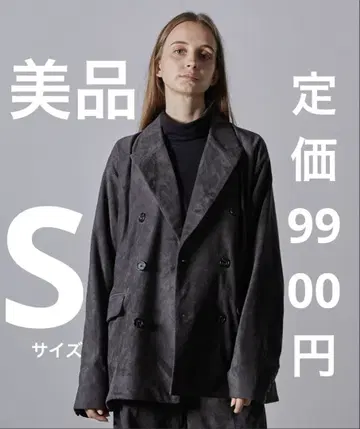 CLEL 더블 테크 페이드 테일러드 자켓 새상품급 차콜 그레이