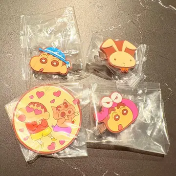 짱구는 못말려(크레용 신짱) 네네짱 맞고 우자키 와니야마 씨 클립&코스터