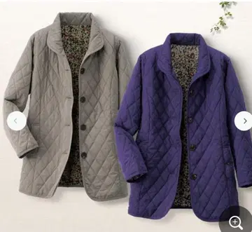 세실 ( 새상품 미사용 ) 뒷면 프린트 충전솜 퀼트 블루종 M