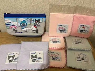 ANA 산리오 캐릭터즈 파우치 핸드 타월 세트