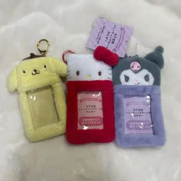 산리오 보아 원단 트레이딩 카드 홀더 쿠로미 키티 폼폼푸딩