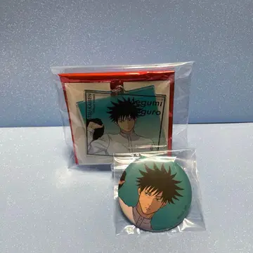 주술회전 전시회 트레이딩 캔뱃지 아크릴 키링 후시구로 메구미 세트