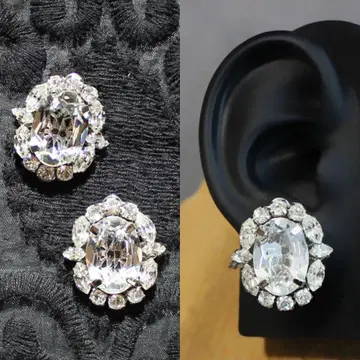 반짝반짝 대형 총 빈티지 스와로브스키 반짝반짝 성인 액세서리