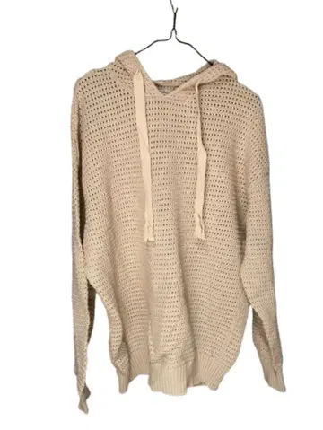 ZARA 메쉬 후드 부착 후드티 L