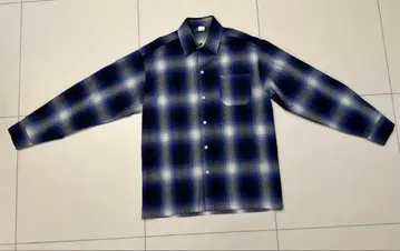 칼탑 CALTOP 옴브레 체크 무늬 셔츠 남성용 S