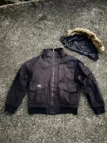 HH 블랙 퍼 아우터