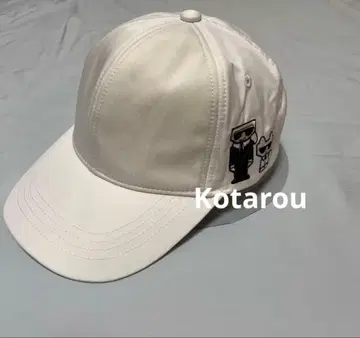KARL LAGERFELD 화이트 베이스볼 캡