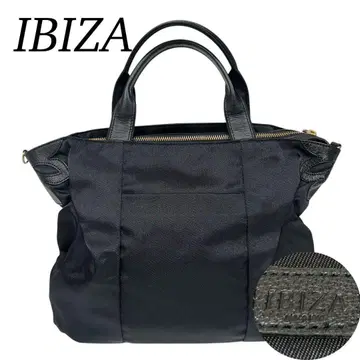 J992 새상품급 이비자 로고 안쪽 꽃무늬 핸드백 블랙 여성용