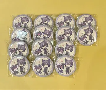 산리오 니지산지 Dytica 캔뱃지 코야나기 로우 쿠로미 14점