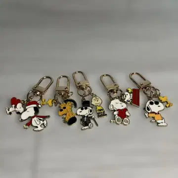 스누피 아크릴 키링 5개 세트