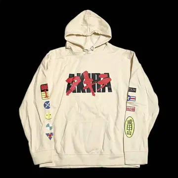 AKIRA 후드티 베이지 아키라 XL 애니메이션 90s 무비 영화