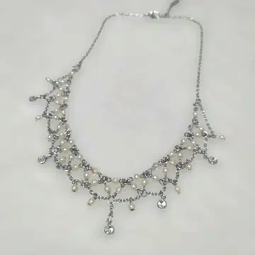 any sis 펄 크리스탈 목걸이 파티 목걸이 온워드 새상품급