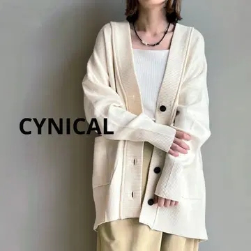 [ 미사용 택 포함 ] 시니컬 니트 롱 가디건 아이보리