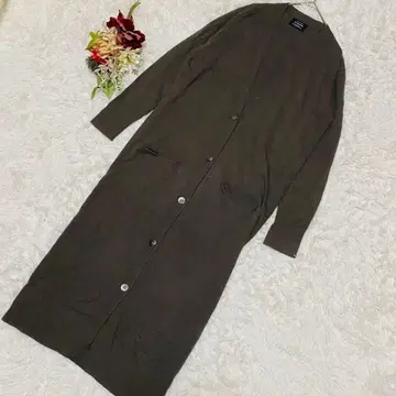 [유나이티드 애로우즈 그린 라벨] 올리브 그린 롱 가디건(F