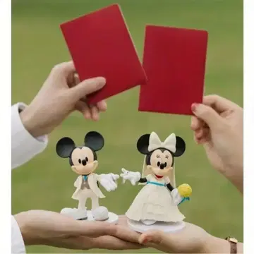 묶음 할인 있음 미키 미니 웨딩 피규어 세트
