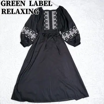 그린 라벨 릴랙싱 인도 자수 원피스 블랙