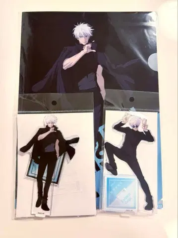 주술회전 전시회 애니메이션 고죠 사토루 아크릴 스탠드 클리어 파일