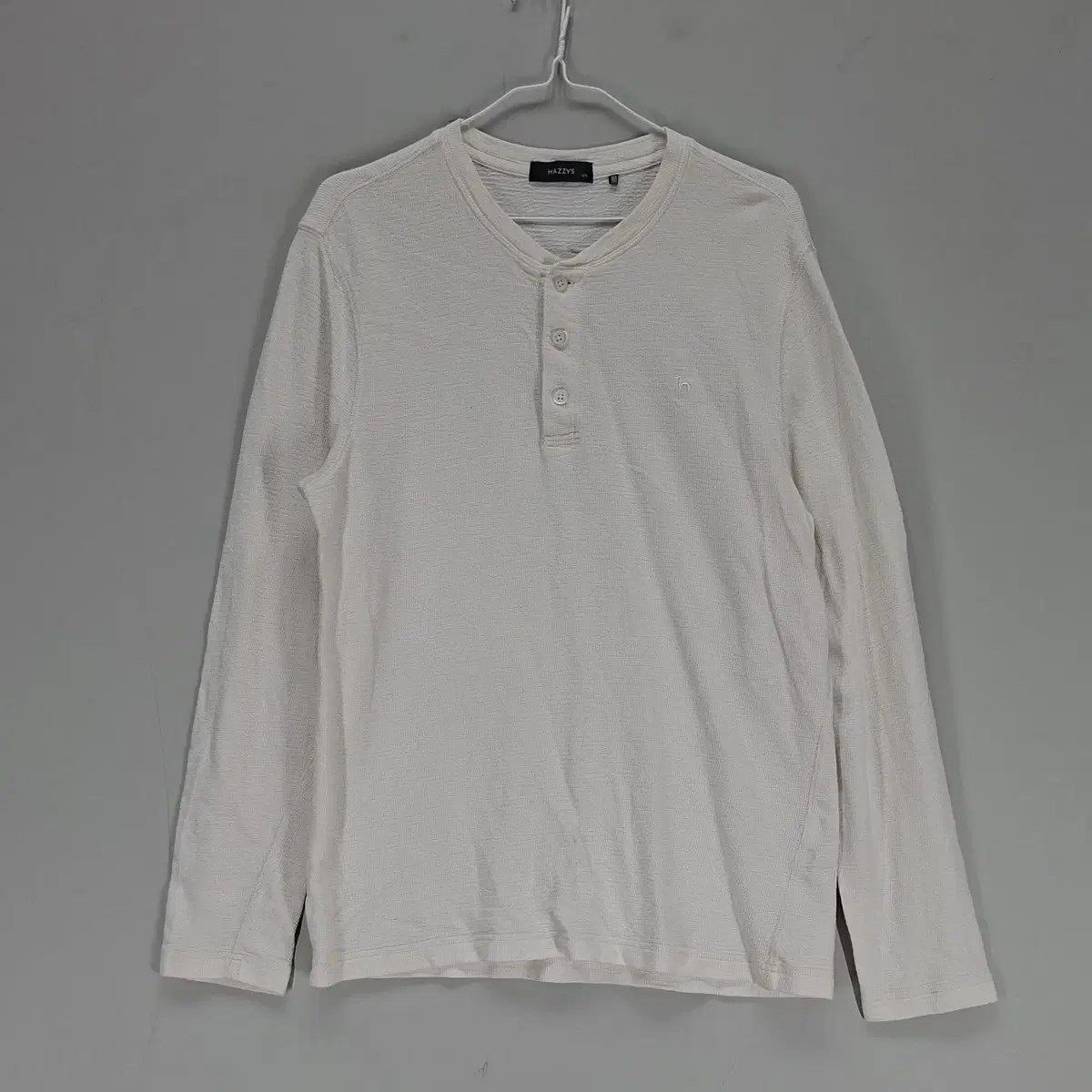 Hazzys Women&#x27;s 100% Round T-shirt 2017 Spring/Gaeul White 04019