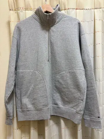 SNOWPEAK 별주 리사이클 코튼 하프 지퍼 맨투맨