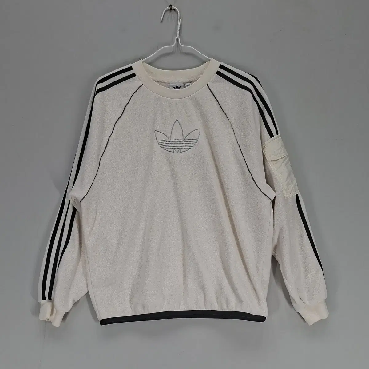 Adidas Men&#x27;s 95 Fleece Sweatshirt 2020 Fall/Winter Ivory 04016