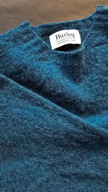 투모로우랜드 별주 할리 오브 스코틀랜드 그린빛 블루 UK제 니트 M