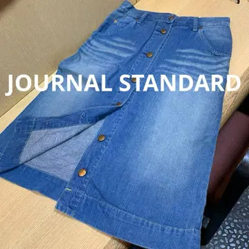 JOURNAL STANDARD 프론트 버튼 데님 스커트