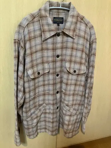 PENDLETON 브라운 계열 체크 긴팔 셔츠