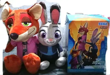 주토피아 2 페어 봉제 인형 피규어 주디 닉 묶음 판매