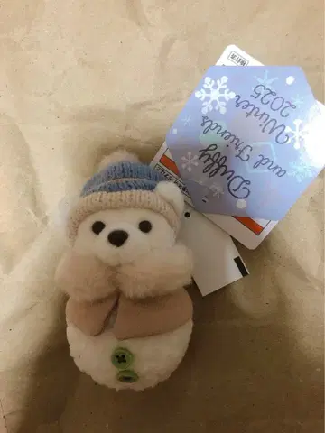 더피 봉제 인형 참 시크릿 스노우위 데이 눈사람