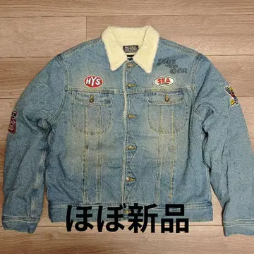 새상품급 HYSTERIC WIND AND SEA 콜라보 데님 보아 자켓