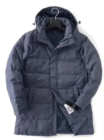 새상품 타카시마야 기모 울라이크 퀼팅 후드 다운 코트 L 네이비